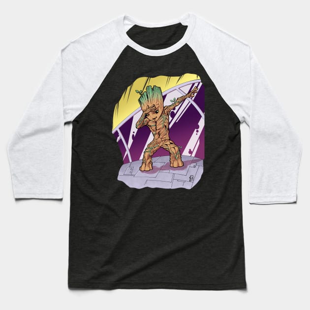 Baby Groot Dabs Baseball T-Shirt by MentalPablum